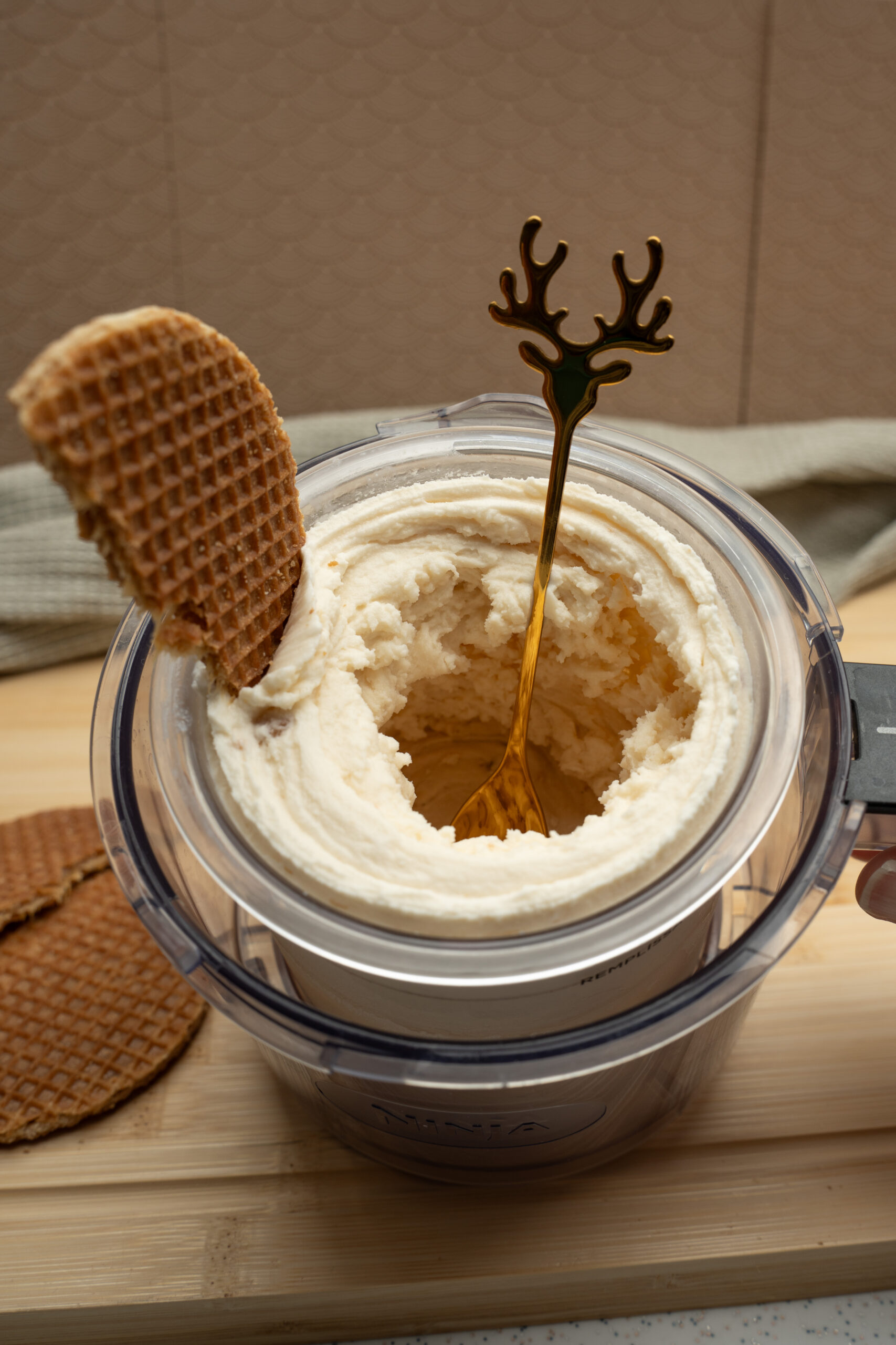 Stroopwafel ice cream Ninja Creami recipe