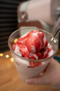 Strawberry Milkshake in the Ninja Slushi