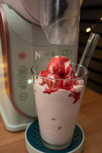 Strawberry Milkshake in the Ninja Slushi