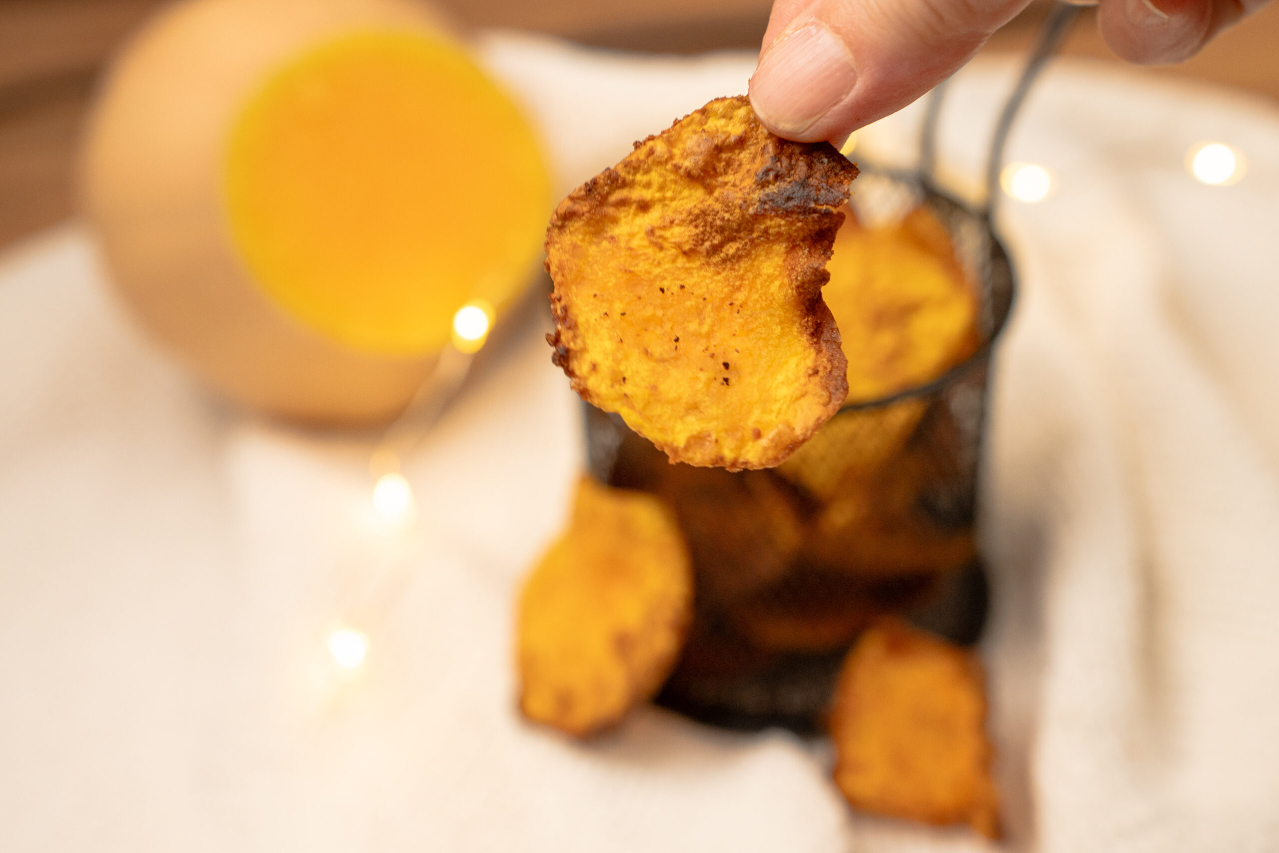 Kürbischips aus dem Airfryer